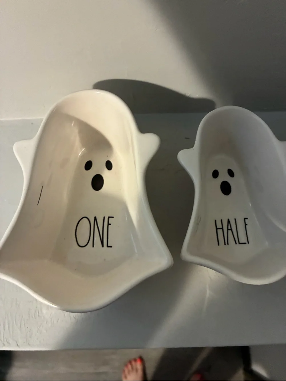 Rae Dunn white ghost measuring cups